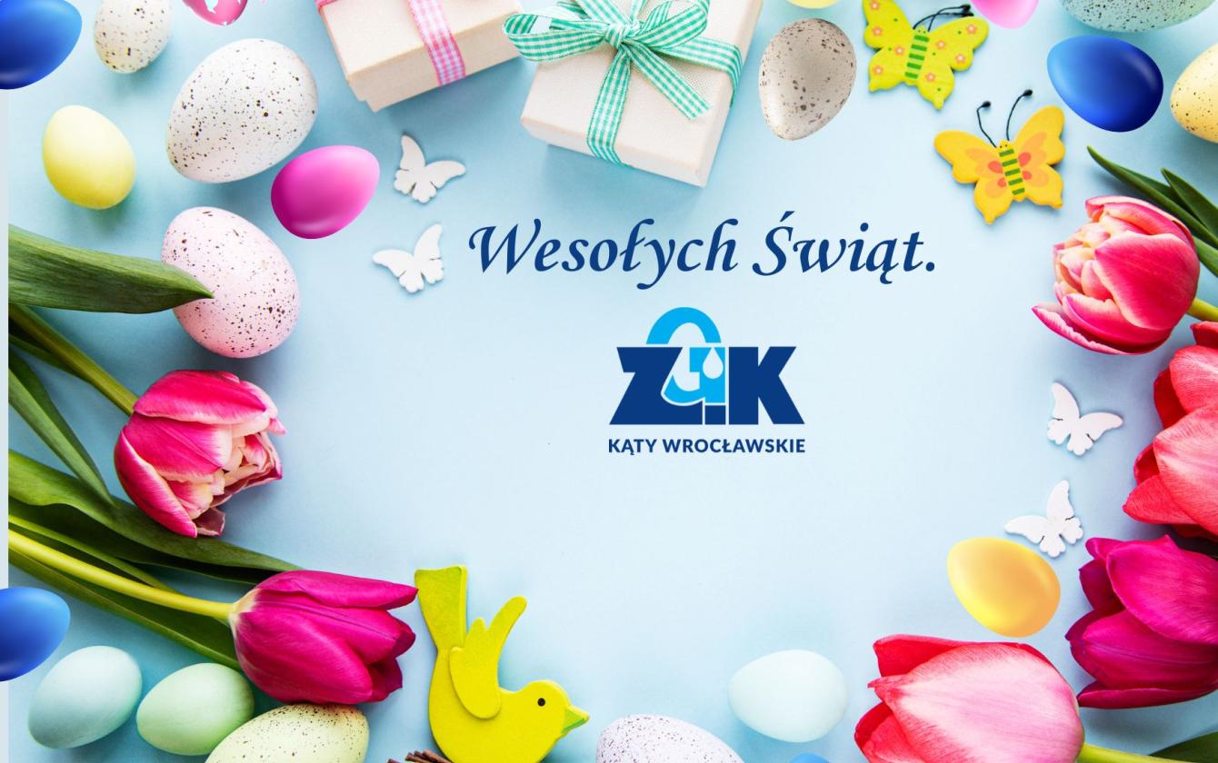 Wespłych Świąt - obrazek z motywem kwiatów i jajek.