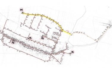 Sieć kanalizacji sanitarnej w miejscowości Nowa Wieś Kącka