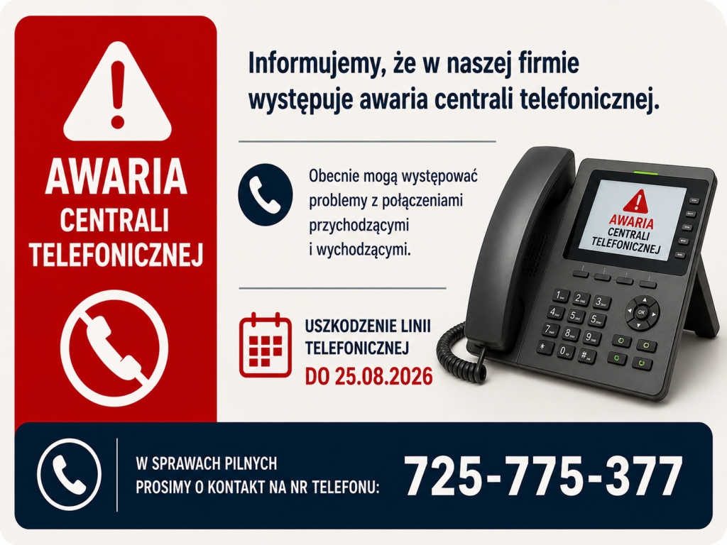 Awaria usługi telefonicznej 